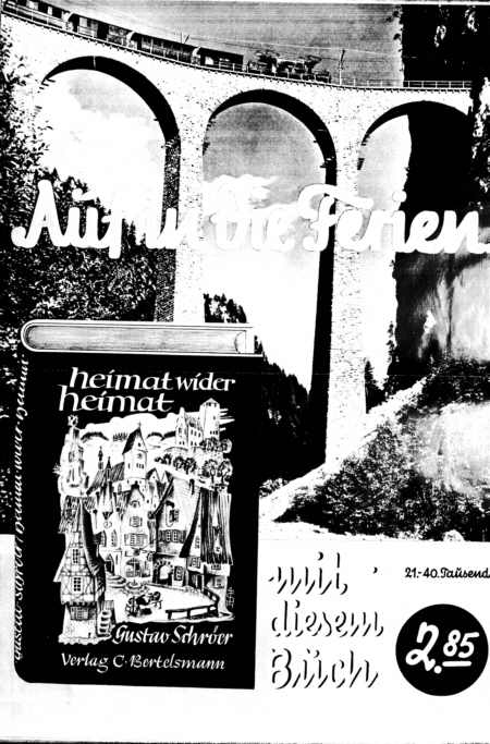 Werbung für Gustav Schröers 'Heimat wider Heimat' im 'Börsenblatt'